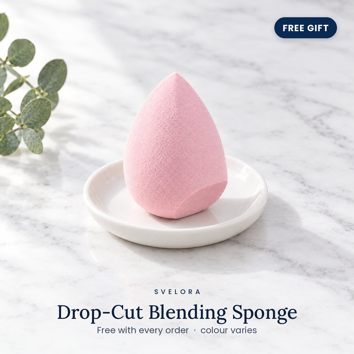 Svelora Drop-Cut Blending Sponge